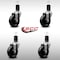 Service Caster 4'' SS Phenolic Wheel Swivel 1-5/8'' Expanding Stem Caster Set, 4PK SCC-SSEX20S414-PHS-158-4 - alternate 3